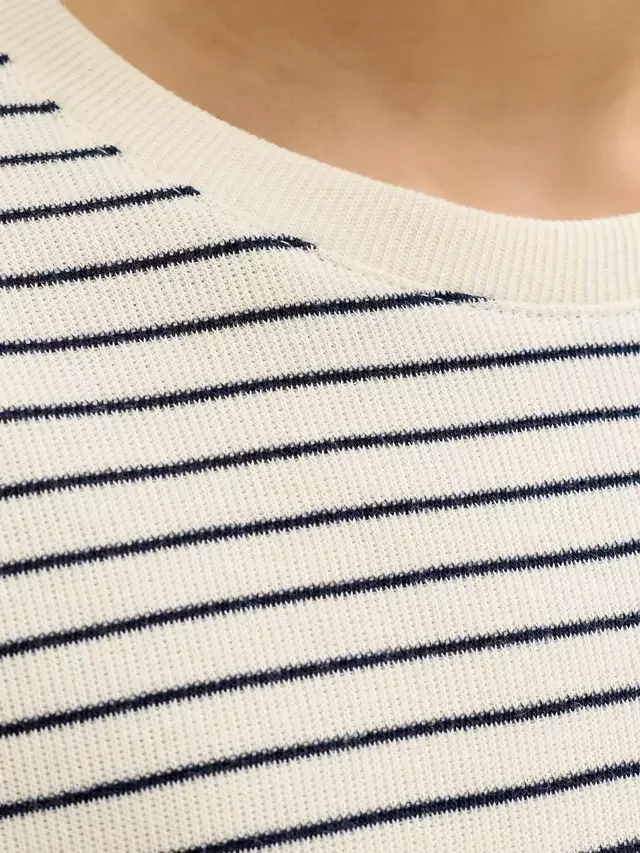 Детская полосатая футболка с короткими рукавами, цвет античный белый Jack & Jones — фото 4