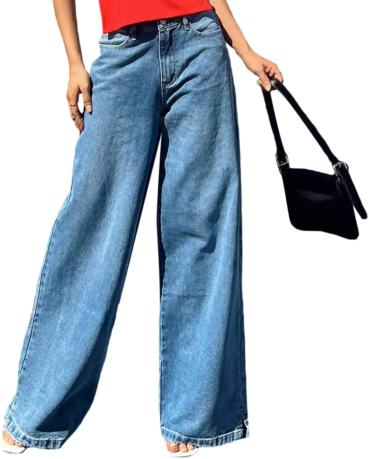 

Женские джинсы low waist Y2K с широкими штанинами в стиле cargo NUFIWI