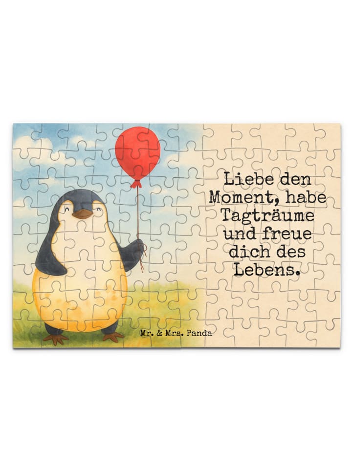 

Mr. & Mrs. Panda Воздушный шар в виде пингвина-пазла с надписью белого цвета