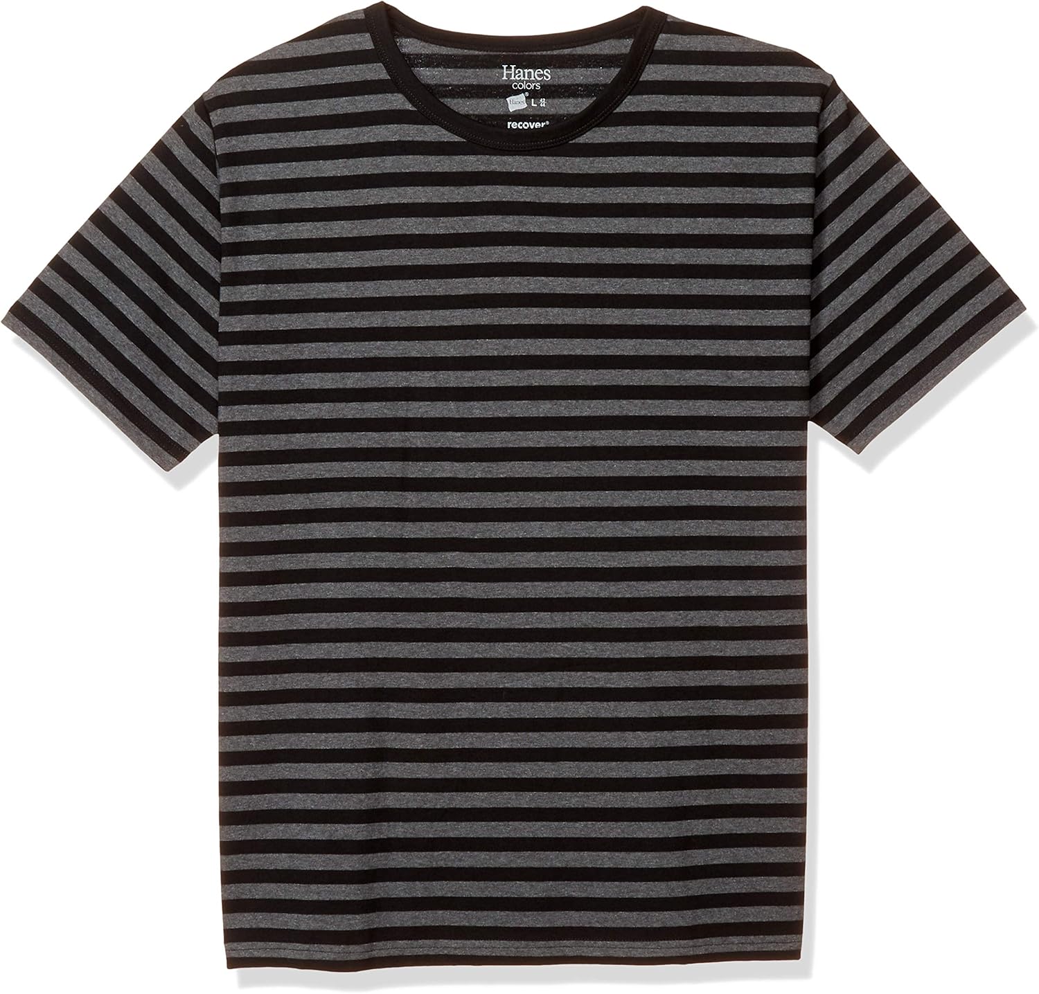 

Мужская футболка Hanes RECOVERJersey HM1-P101 с круглым вырезом, коротким рукавом, черный/угольный