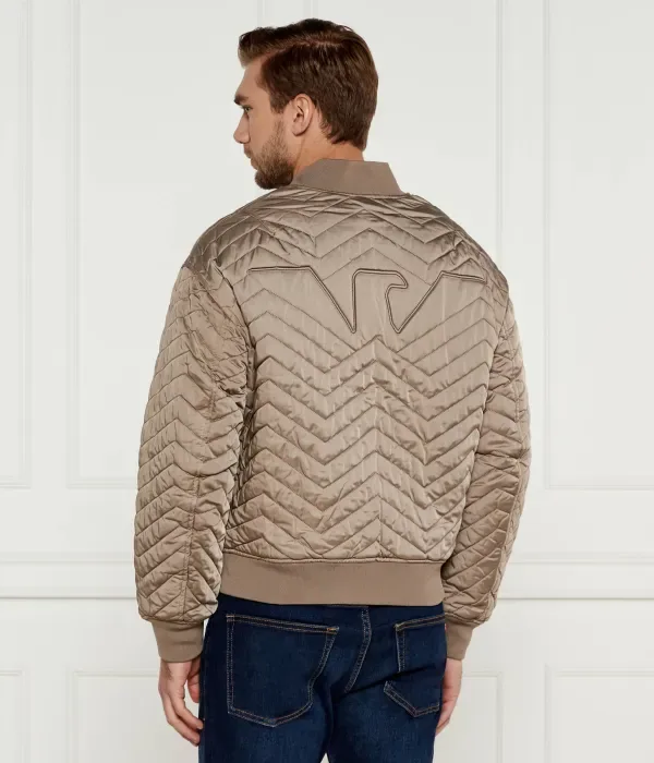 Двусторонняя куртка regular fit Emporio Armani, бежевый — фото 4