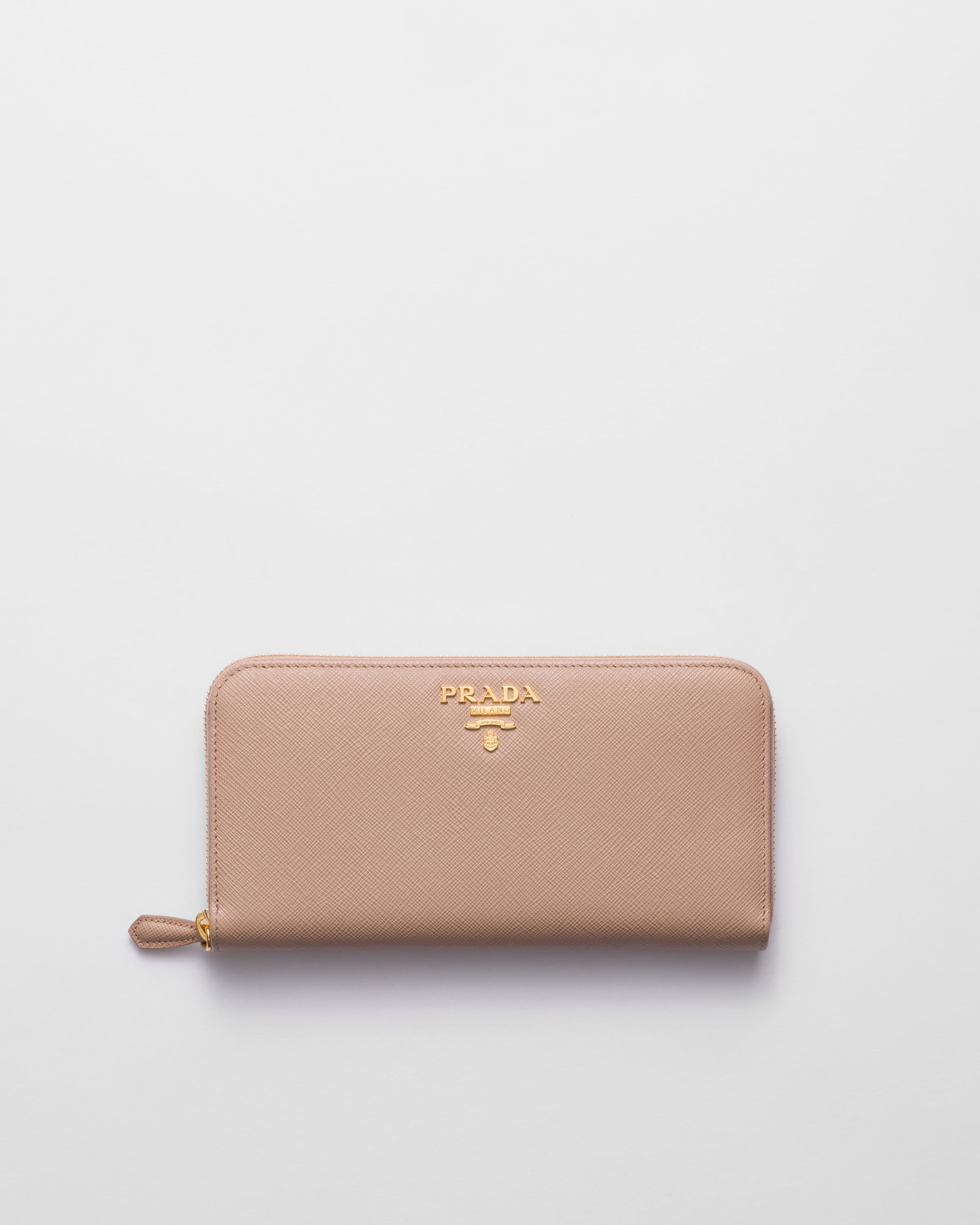 

Большой кошелек из сафьяновой кожи Prada, бежевый