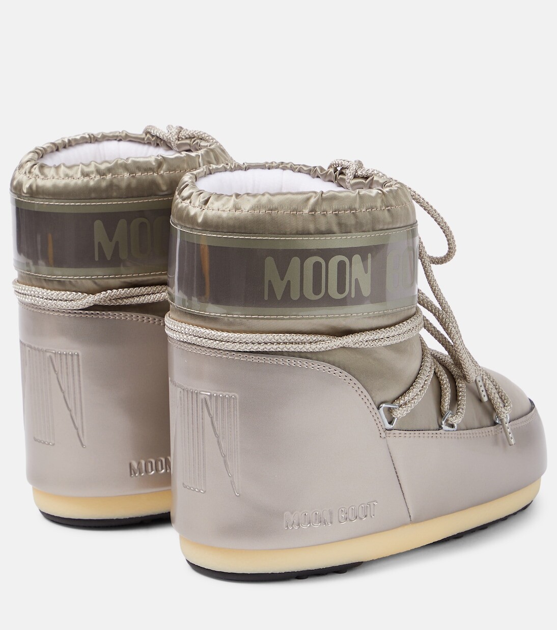 Атласные зимние ботинки icon с низким блеском Moon Boot, золото — фото 3