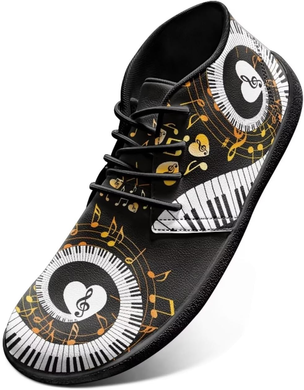 

Ботинки с широкой носочной частью, кроссовки с нотами для женщин и мужчин, модные шнурованные туфли с нулевым перепадом подошвы, минималистичная обувь Chririnla, золотой