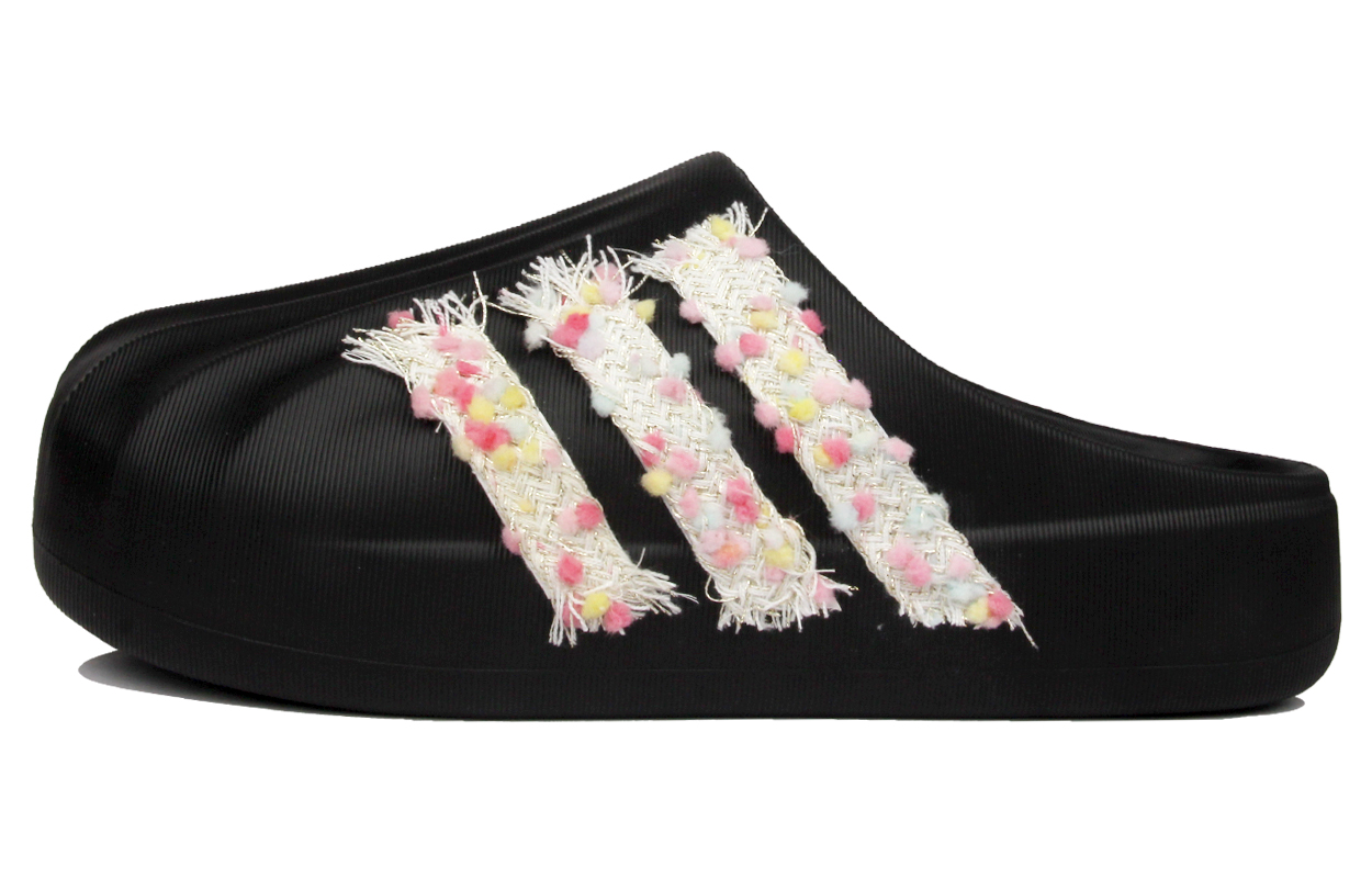 Adidas Originals Тапочки-мюли AdiFOM SUPERSTAR MULE с закрытым носком, устойчивые к истиранию, унисекс, черно-розовые