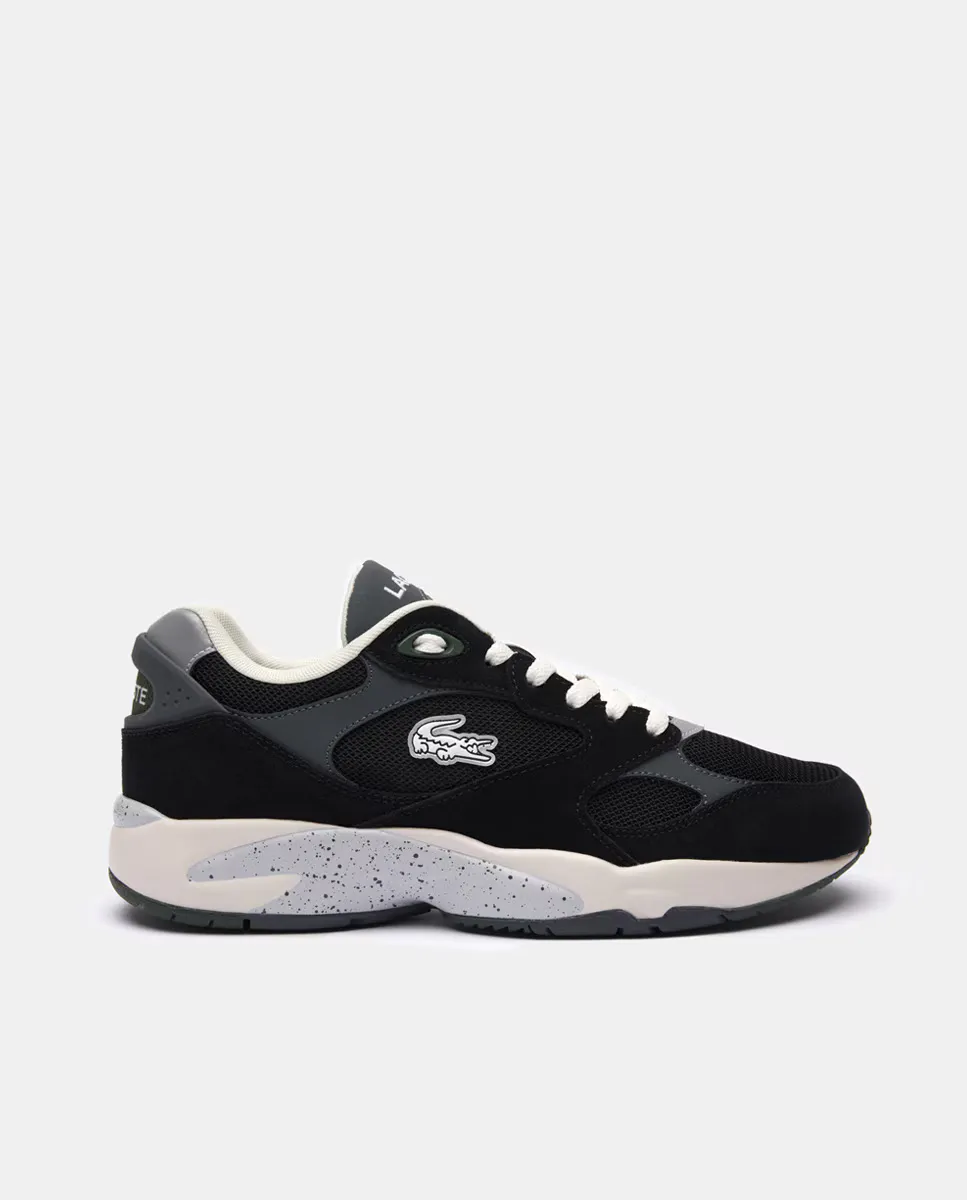 

Мужские кроссовки Storm 96 Vintage из кожи с эффектом кашемира Lacoste, черный