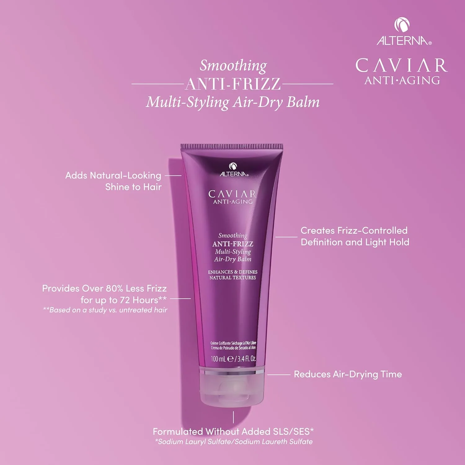 Alterna Caviar Anti-Aging Smoothing Anti-Frizz Multi-Styling Air Dry Balm, 100 мл — фото 2