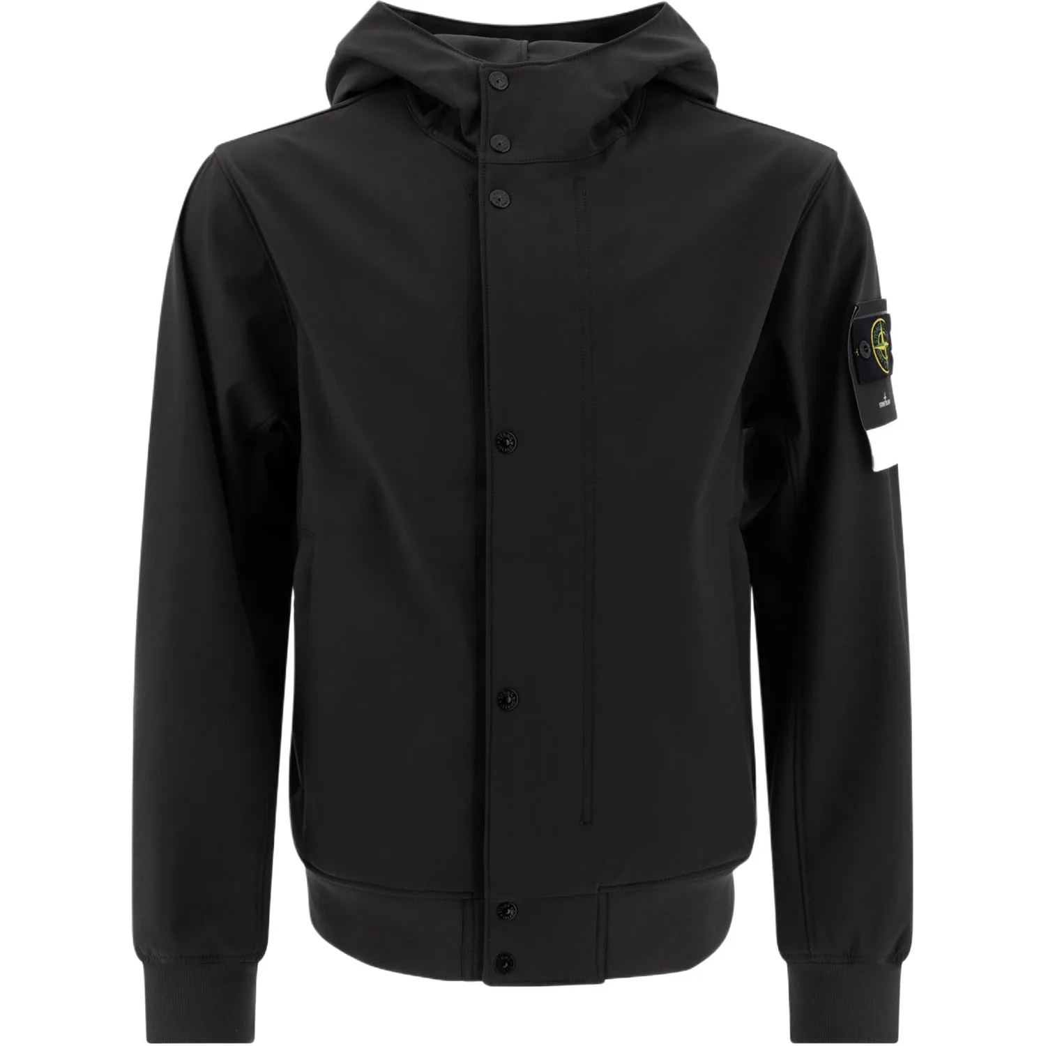 Толстовка с капюшоном и логотипом STONE ISLAND, Carbon Black
