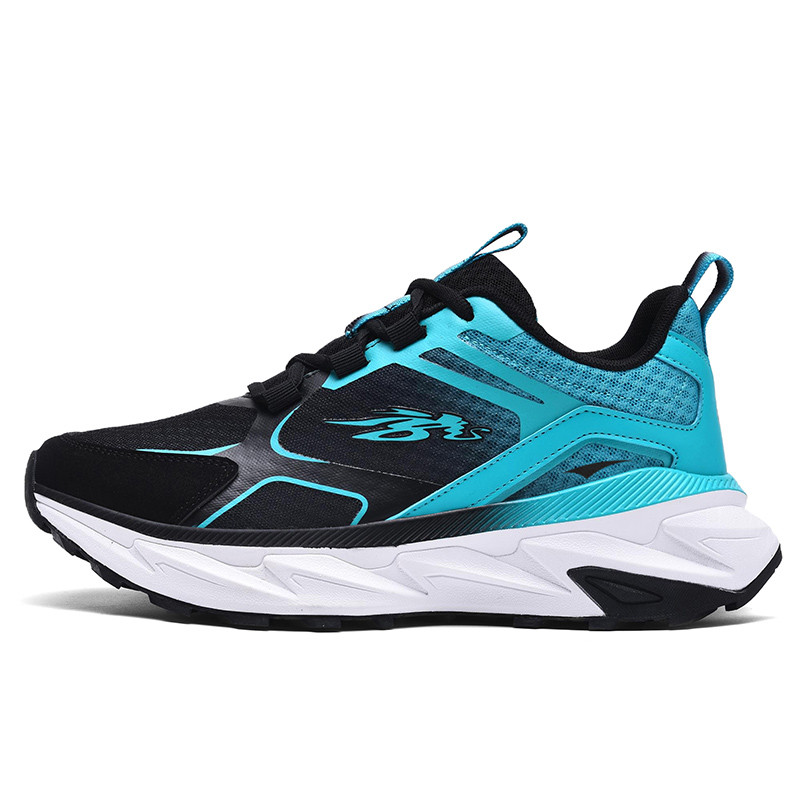 

FEIKE Низкие повседневные кроссовки мужские черно-бирюзовые, цвет Black Teal