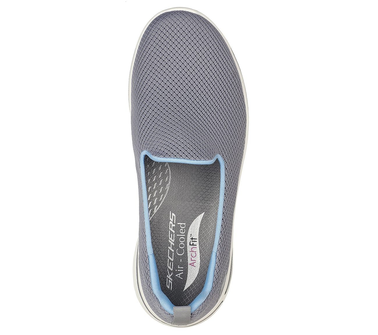 Женские серые повседневные кроссовки Skechers Go Walk Arch Fit-Grateful 124401-GYBL GBNC1071, серый — фото 4