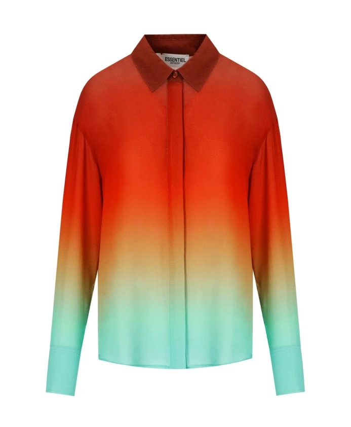 

Футболка с градиентом оранжевого цвета в технике тай-дай Essentiel Antwerp, мультиколор