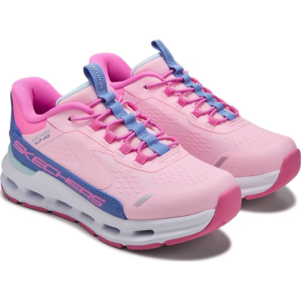 

Детские кроссовки с гладким шагом для малышей/подростков Skechers, pink/blue