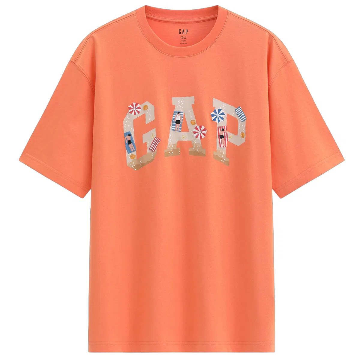 Футболка с круглым вырезом GAP Orange