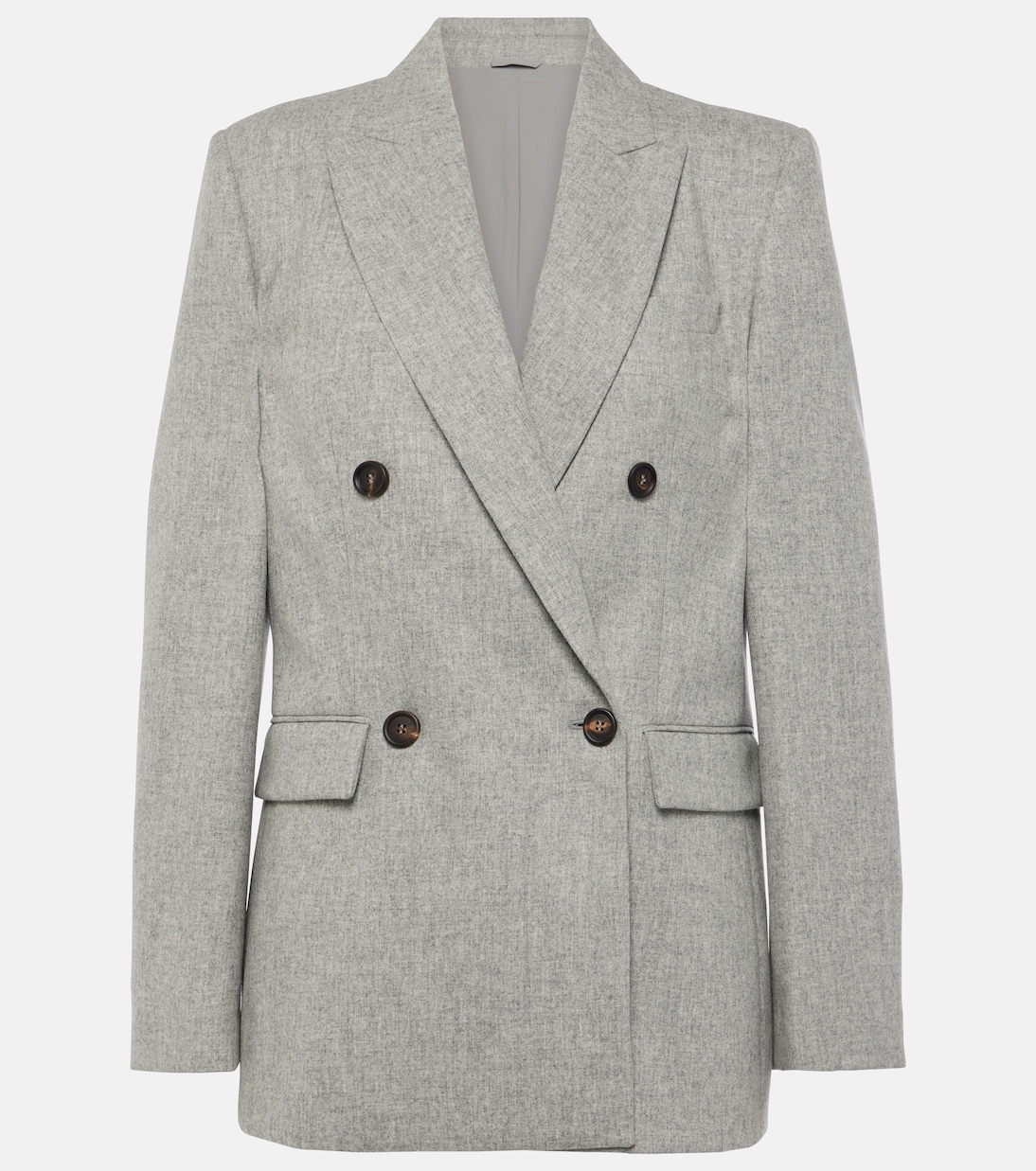 

Фланелевый пиджак из шерсти и кашемира Brunello Cucinelli, Grigio