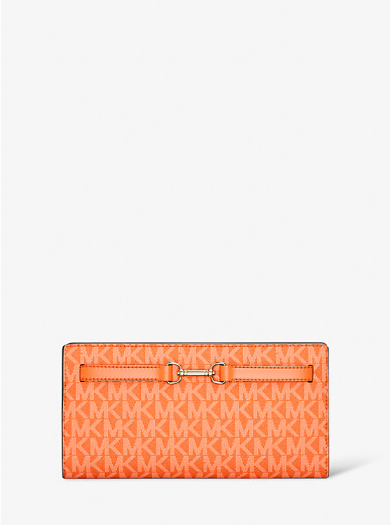 

Большой фирменный кошелек с логотипом Carson Michael Kors, красный