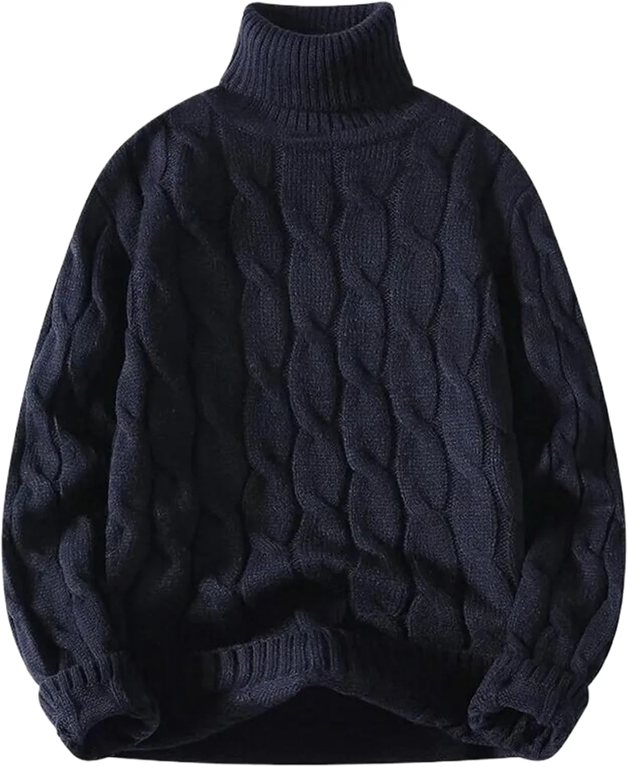 

Зимний свитер-водолазка мужской вязаный теплый WHSZEDZB