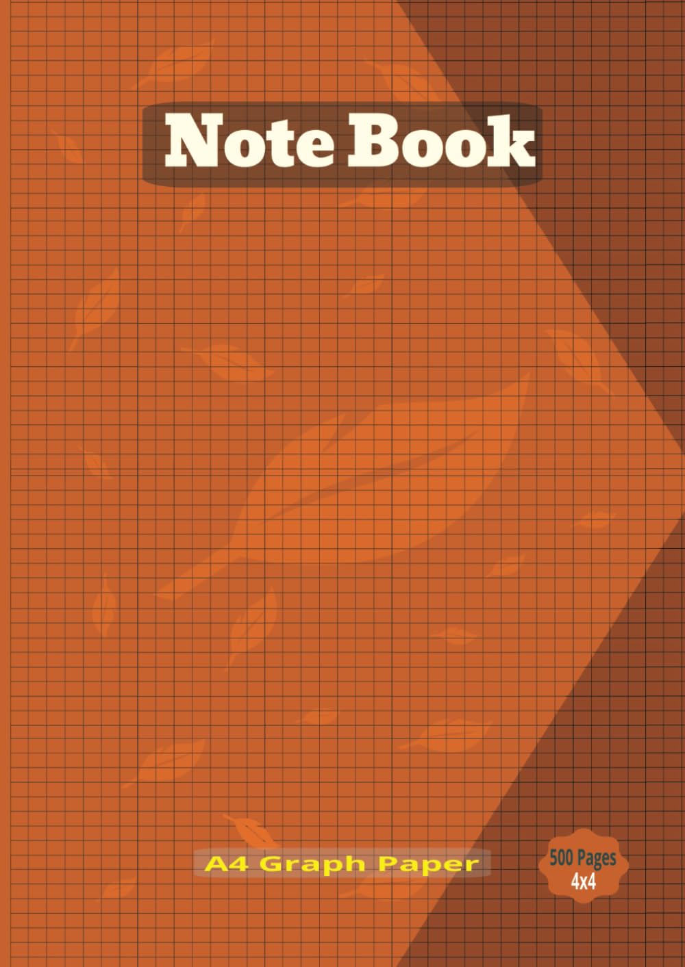 

Orange A4 Graph Paper Notebook | 500 Pages | Large 8.27 x 11.69 inch | Quad Ruled 4x4 Graphing Composition Book for Students, Engineers, Artists & Math Work (Independently published)