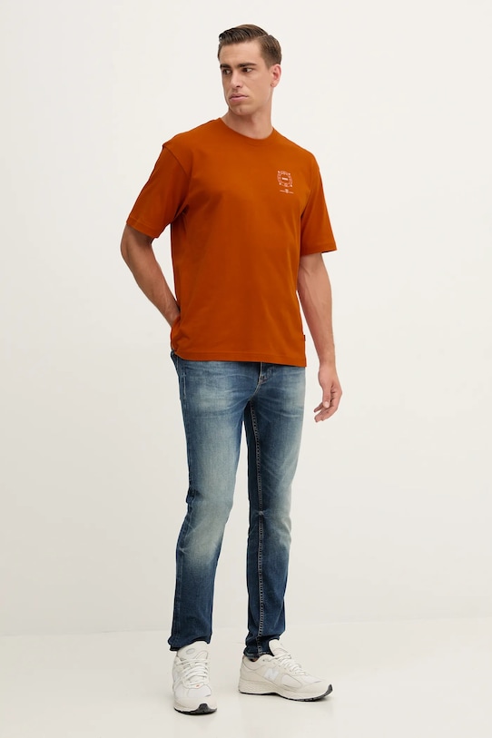 Хлопковая футболка te_voyage BOSS Orange, оранжевый — фото 2