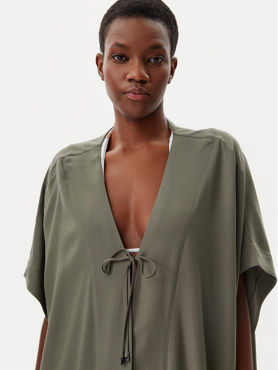 Пляжное платье свободного кроя KW0KW02822 Calvin Klein Swimwear, зеленый — фото 4