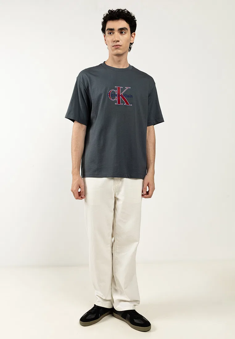Футболка с графическим принтом, Calvin Klein Jeans, синий — фото 4