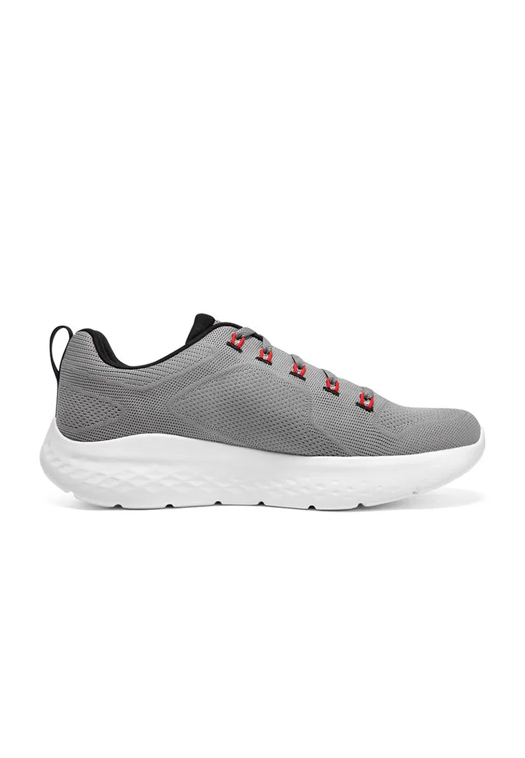 Кроссовки мужские, легкие, GO RUN LITE, Skechers, красный/серый — фото 2