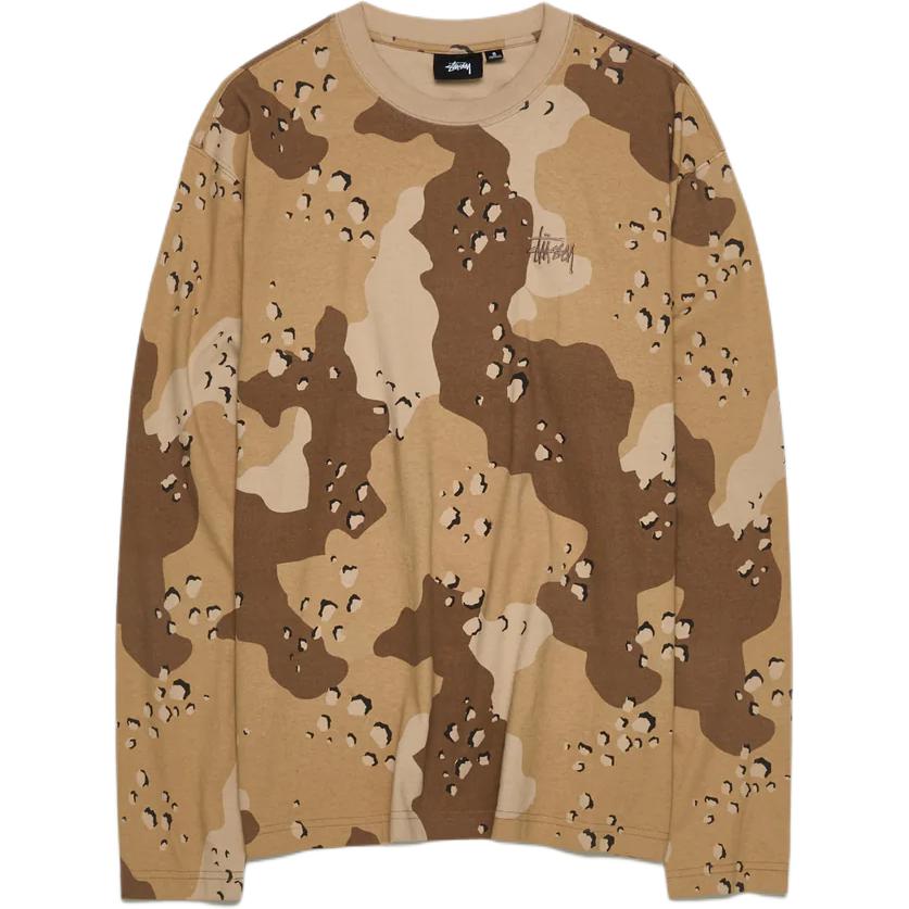 Футболка с длинными рукавами Heavy Washed Stussy, пустынный камуфляж — фото 2