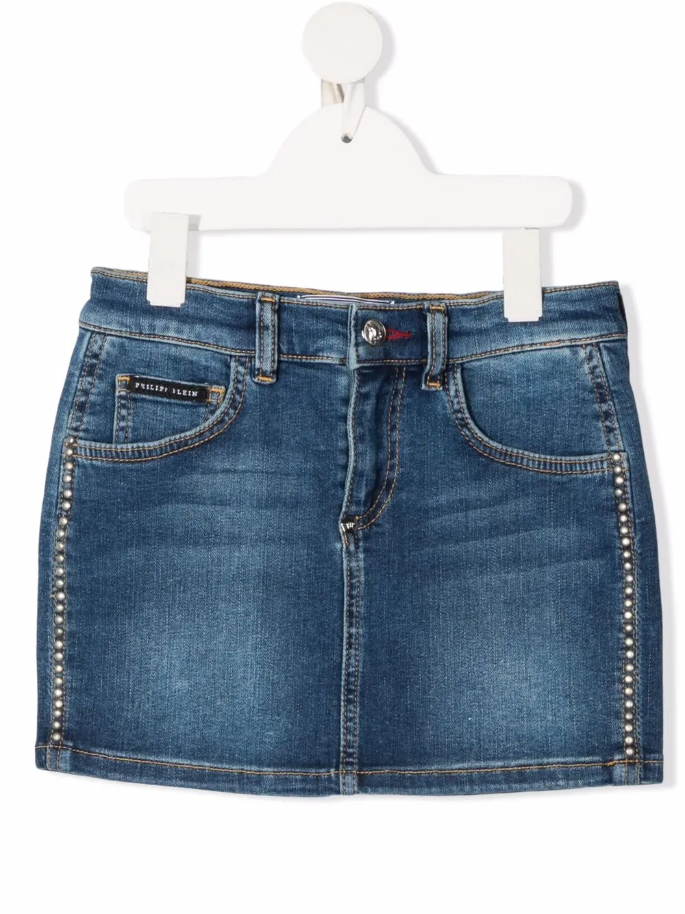 

Джинсовая юбка мини Philipp Plein Junior, синий