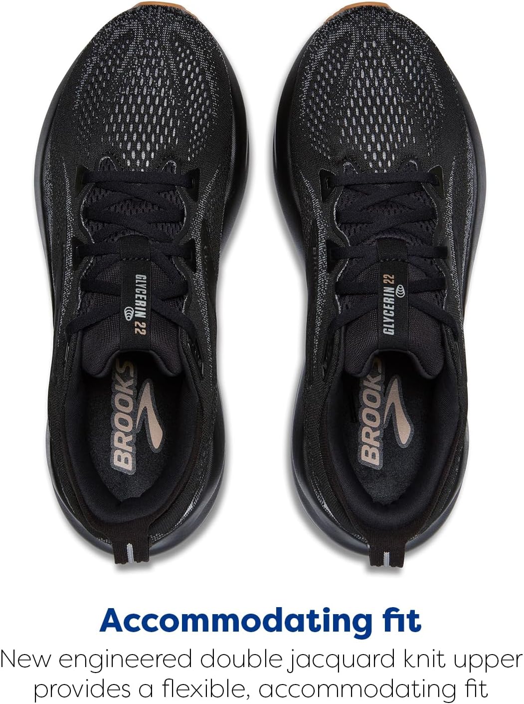 Мужские кроссовки Brooks Glycerin 22 нейтральной амортизации, черный/серый — фото 4