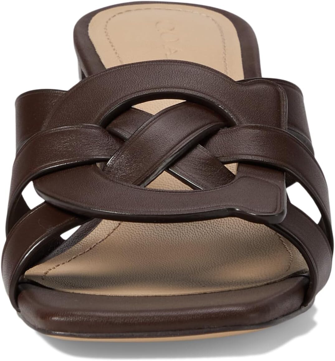 Туфли COACH Nikki Leather Sandal, цвет Maple — фото 2