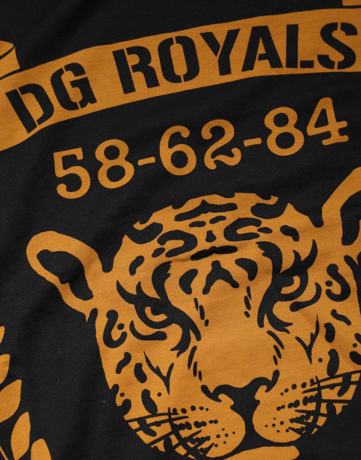Черная хлопковая футболка DG Royals с круглым вырезом Dolce & Gabbana, черный — фото 4