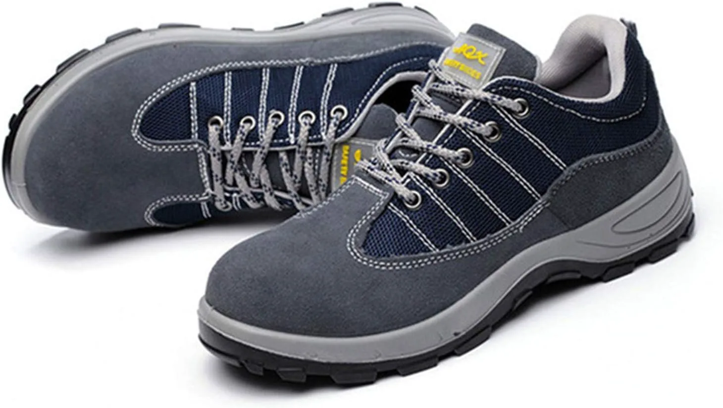 

Защитная обувь для мужчин и женщин с стальным носком, кроссовки для мужчин и женщин, легкие, дышащие, безопасные, для промышленной работы, против раздавливания, проколов (Цвет: серый, Размер: 10.5 US) HISXUS