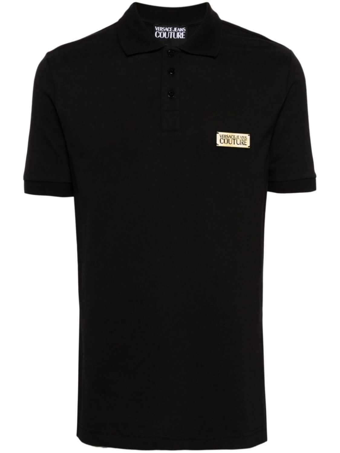 

Versace Jeans Couture рубашка поло из пике с логотипом, черный