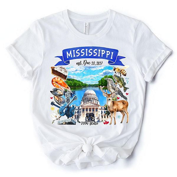 

Футболка с тематикой и достопримечательностями штата Миссисипи Ornamentallyyou