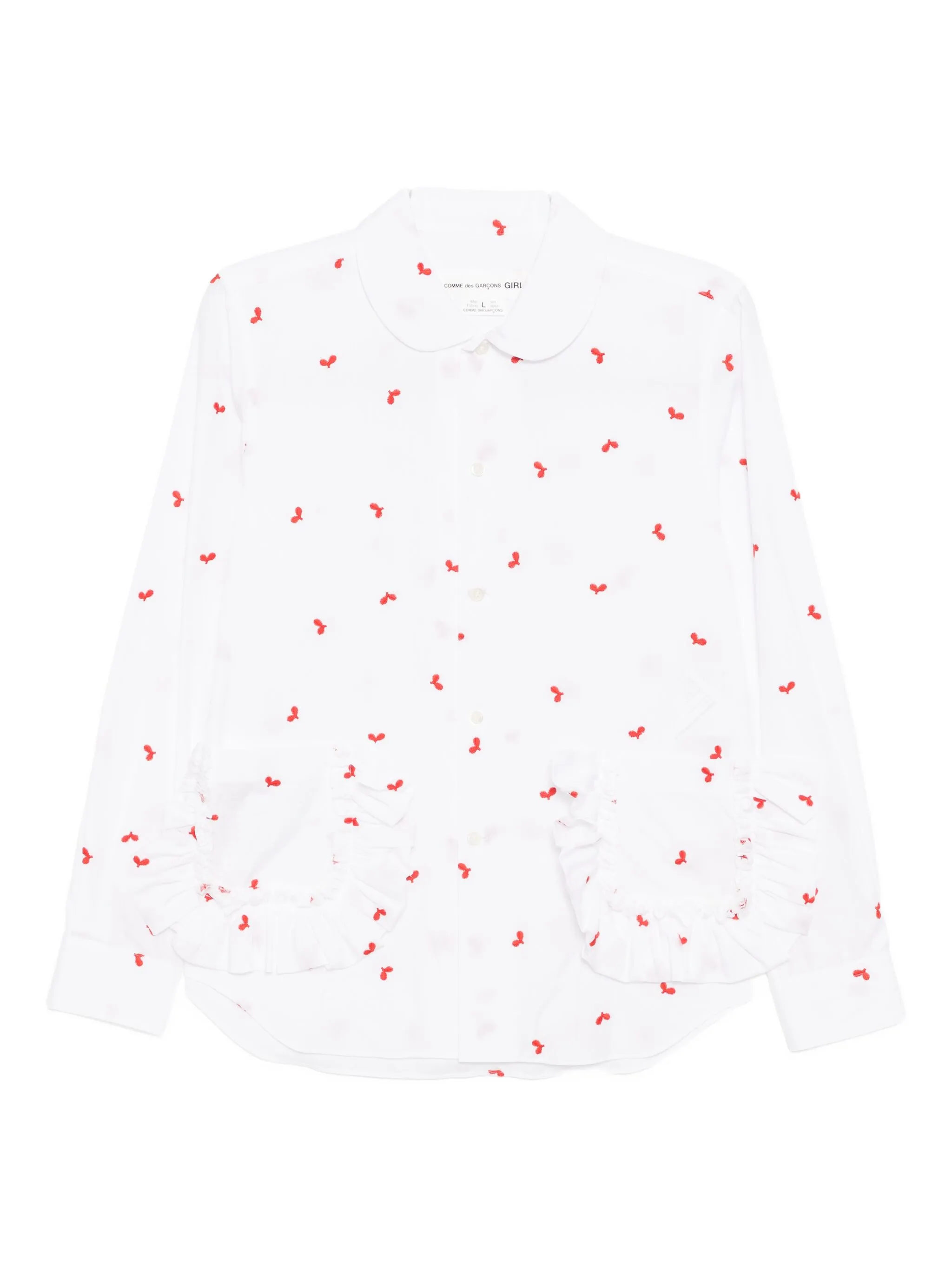 

Рубашка с оборками Comme Des Garçons Girl, белый