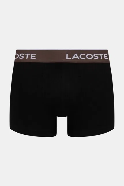 Боксеры мужские из мягкого хлопка 3 шт Lacoste, черный — фото 4