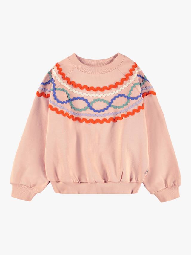 

Детский свитшот Marilyn с регланными рукавами и хлопковой отделкой Molo, Rose Cloud