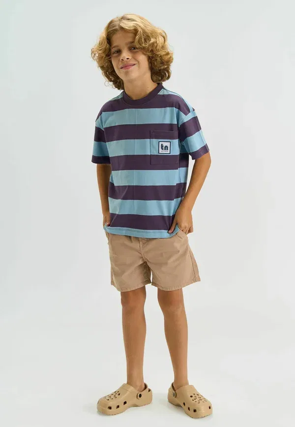 Футболка Tnthomson os s_s tee print t-shirt The New, цвет вечно-синий в полоску