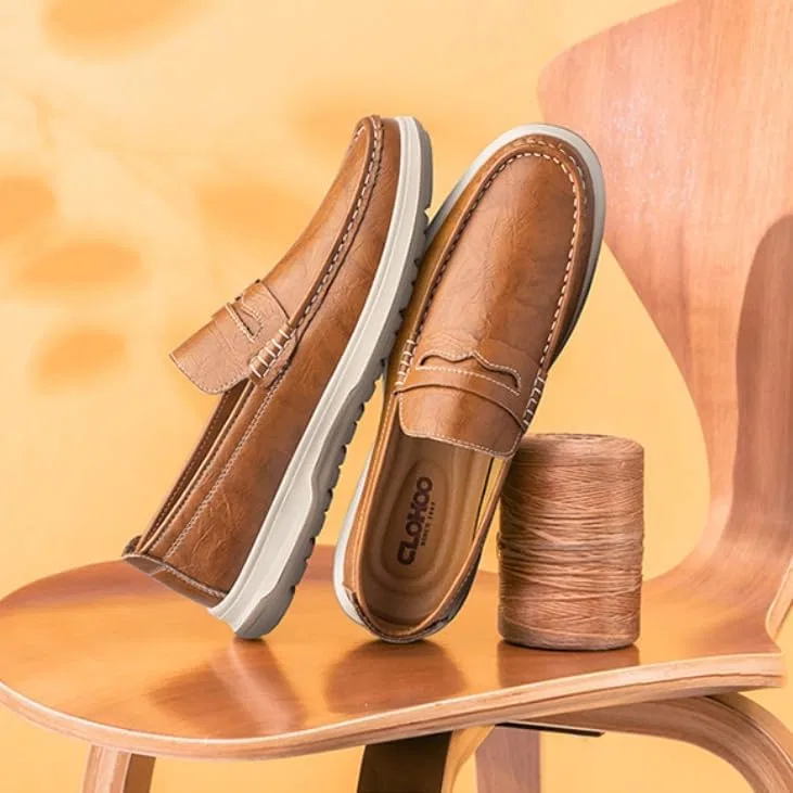 Лоферы мужские, дышащие, Loafers & Slip-Ons, Light Brown Fusecottc — фото 4