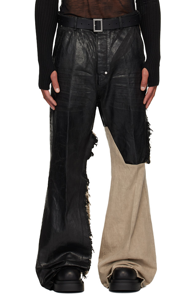 

Rick Owens Черные и кремовые джинсы Concordian Joris