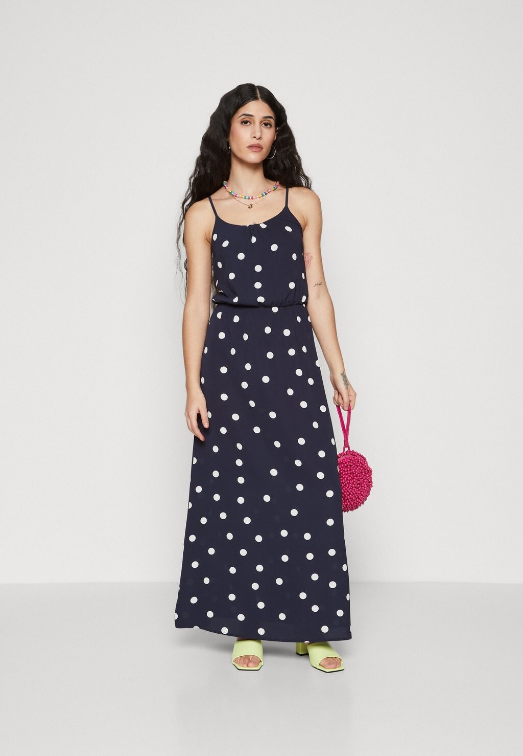 

Платье макси Onlnova Life Strap Dress Only, темно-синий