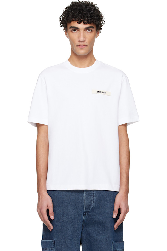 

Футболка Les classiques с узором "грубое зерно" Jacquemus, белый