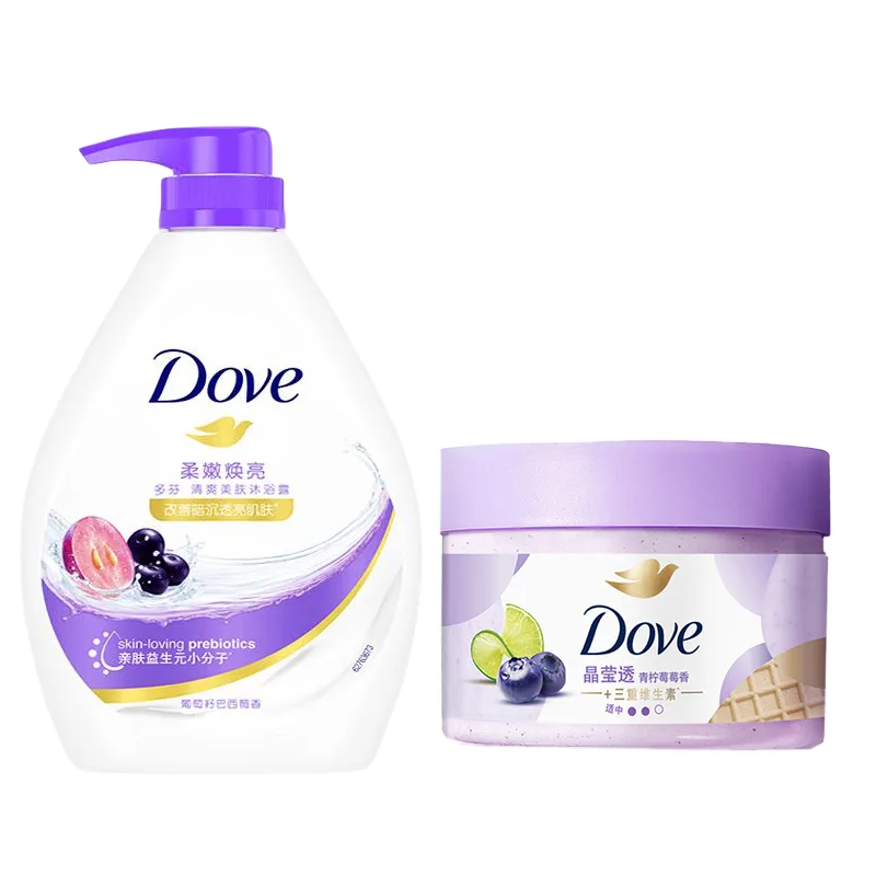 Dove Набор гелей для душа глубокого увлажнения с ароматическими эффектами 730 г+280 г, Two-Piece Set: BR Berry Shower Gel 730g+Lime & Berry Scrub 280g