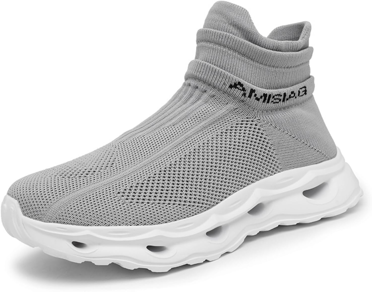 

Мужские кроссовки для бега, удобные, легкие, дышащие, с толстой и мягкой подошвой, с верхом из сетки, подходят для активного отдыха, спортзалов и вождения Houdbdol, серый