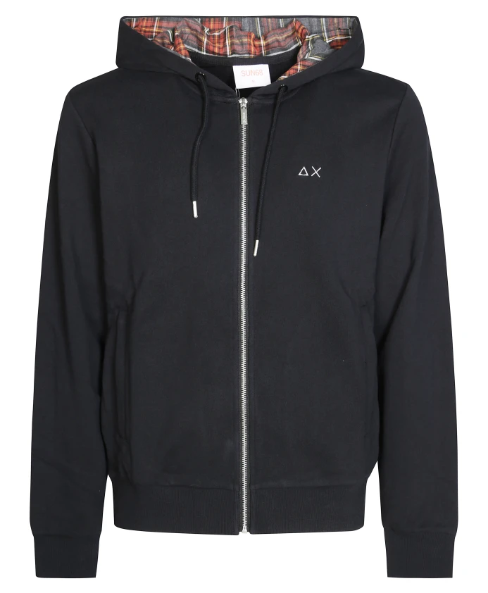 

Худи из контрастной ткани с застежкой-молнией Sun68, черный