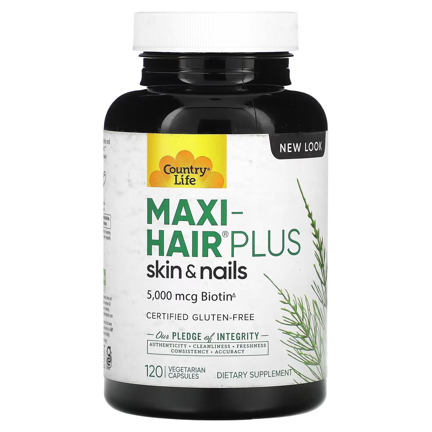 

Добавка Country Life Maxi-Hair Plus 5000 мкг, 120 вегетарианских капсул