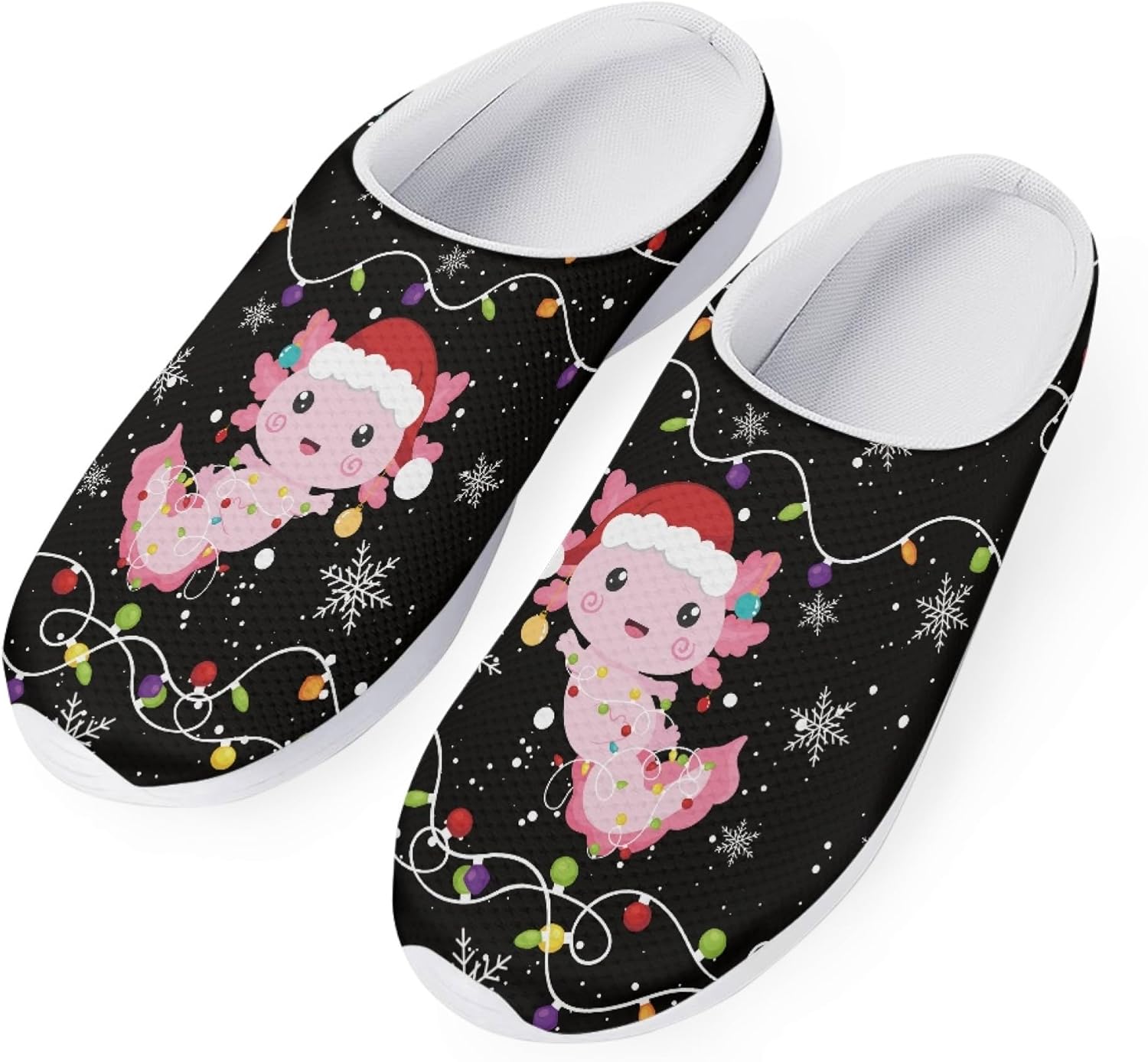 

Сабо Boatee Garden для женщин и мужчин, дышащие, с Сандалиими-мюлями и флагом США, оленями, обувь для дома, Christmas Axolotl