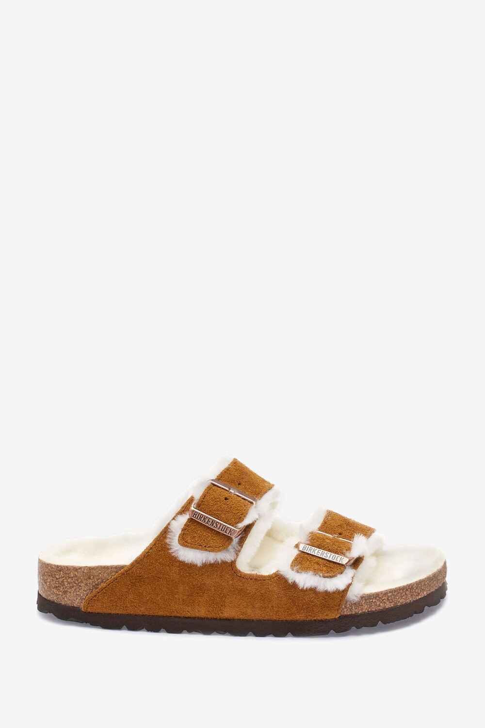 Аризона с искусственной овчиной Birkenstock, коричневый — фото 2
