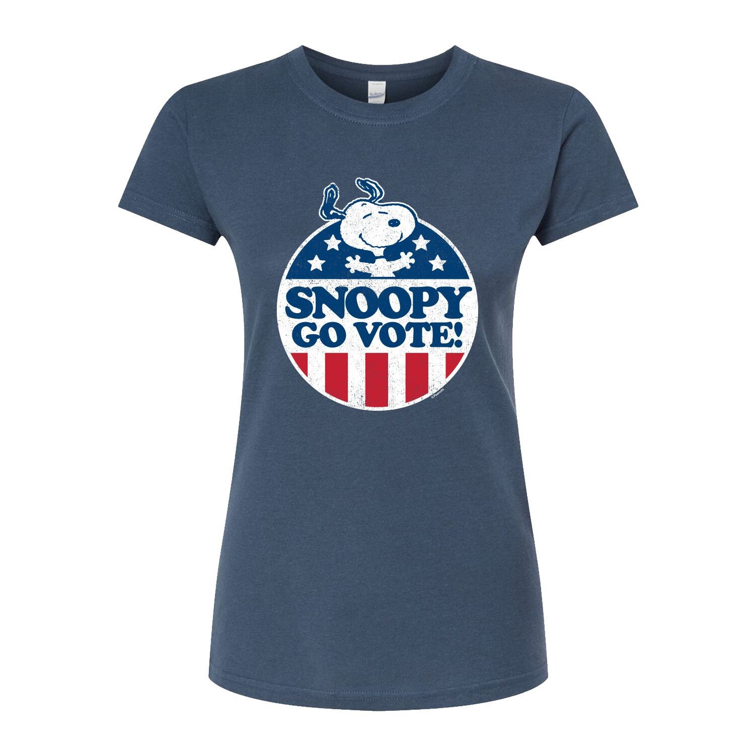 

Футболка с графическим рисунком Peanuts Charlie Brown & Snoopy Go Vote для юниоров Licensed Character, синий
