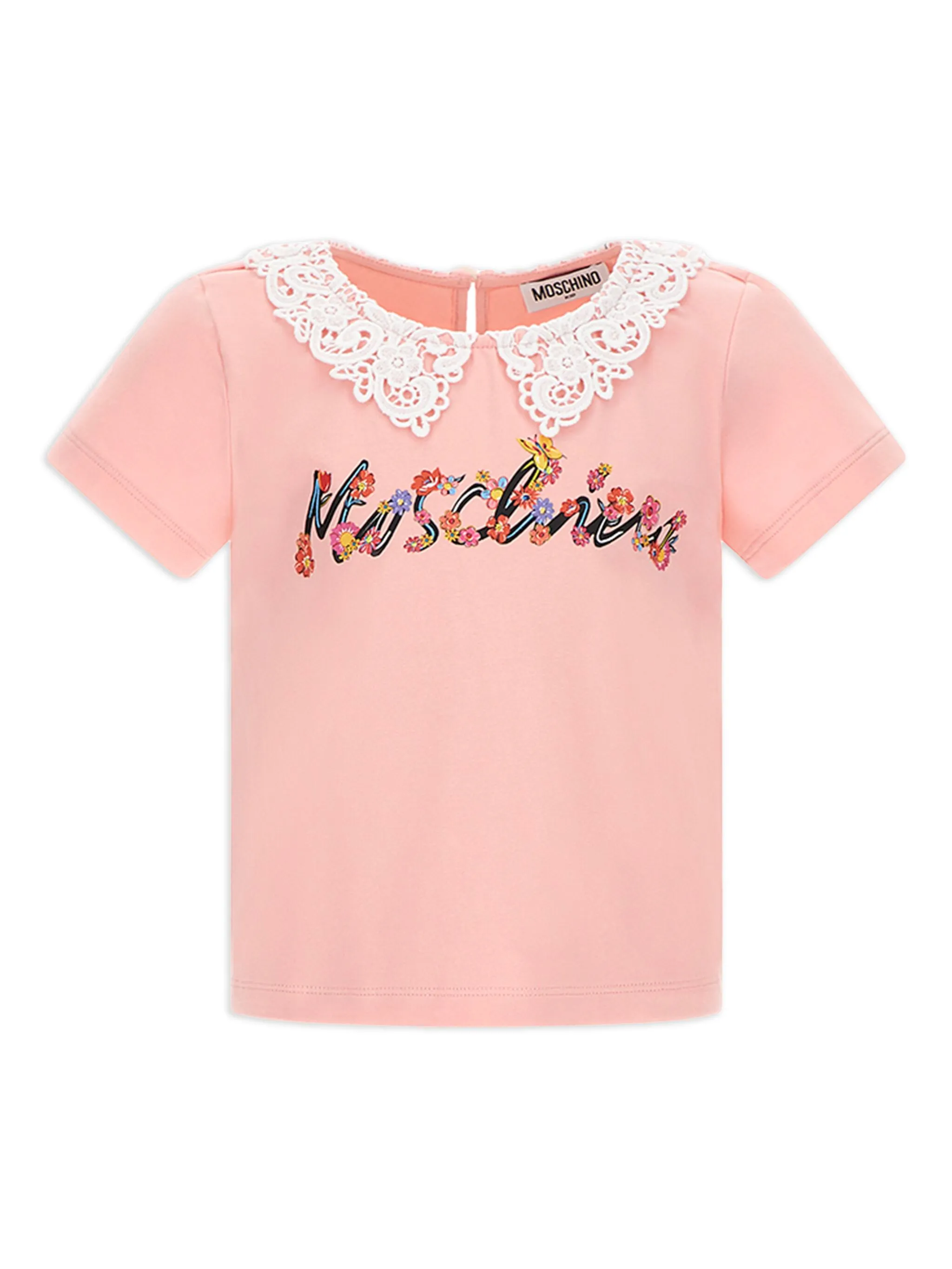 

Футболка с логотипом Moschino Kids, розовый