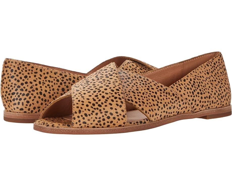 

Балетки Madewell Ava Peep-Toe Flat in Spot Dot, цвет Tigers Eye